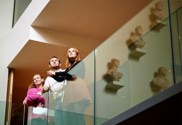 Visitors on a gallery tour Visitors on a gallery tour