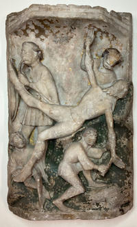Alabaster altarpiece panel of the Martyrdom of St Bartholomew, c.1420, AN1836.p.146.488; Ashmolean Museum Alabaster altarpiece panel of the Martyrdom of St Bartholomew, c.1420, AN1836.p.146.488