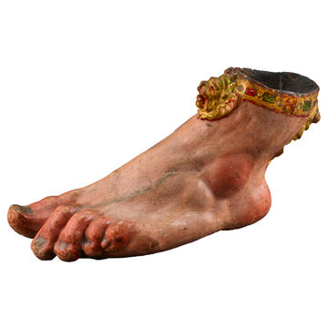 Johann Gregor van der Schardt, Foot after Michelangelo’s ‘Day’, WA2017.21 A realistic sculpture of a foot, with a decorative anklet