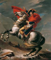 Jacques Louis David, Napoleon at the Great St Bernard (Vienna); Public Domain Jacques-Louis David, Napoleon at the Great St Bernard (Vienna)