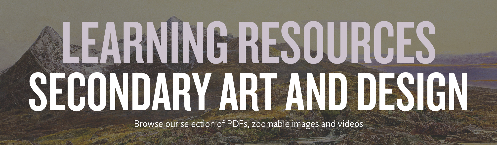 Learning resource secondary art and design Learning resource secondary art and design