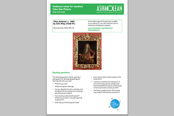 learn pdf take one picture elias ashmole teacher